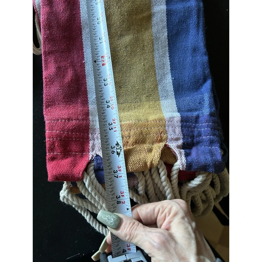 Striped Hammock Cotton One Person Tree Anchor 74